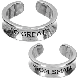 Безразмерные парные кольца "От малого к великому", серебро 925 - Amorem
