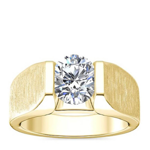 Мужское помолвочное кольцо Серьезный шаг, золото 585 и бриллиант - Amorem