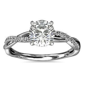 Помолвочное кольцо Нежность, золото 585 и бриллианты - Amorem