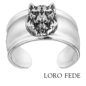 Кольцо LORO FEDE  Серый Волк, серебро 925 - Amorem