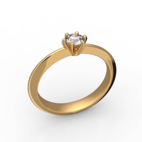 Кольцо помолвочное Романтик, золото 585 пробы, цена без бриллианта - Amorem