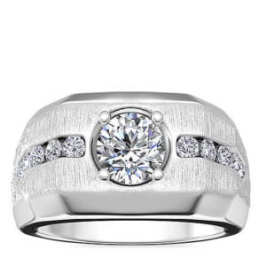 Мужское помолвочное кольцо Прочность, золото 585 и бриллианты - Amorem