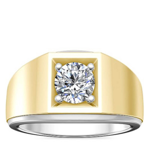 Мужское помолвочное кольцо Предназначение, золото 585 и бриллиант - Amorem