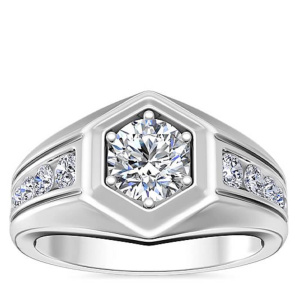 Мужское помолвочное кольцо Степенность, золото 585 и бриллианты - Amorem