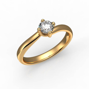 Кольцо помолвочное Минуты счастья, золото 585 пробы, цена без бриллианта - Amorem