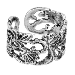 Фаланговое кольцо, Виноградная лоза большое, серебро 925 - Amorem