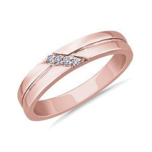 Мужское помолвочное кольцо Союз, золото 585 и бриллианты - Amorem