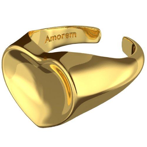 Кольцо-печатка Сердечко, золото 585 - Amorem фото 1 Аmorem
