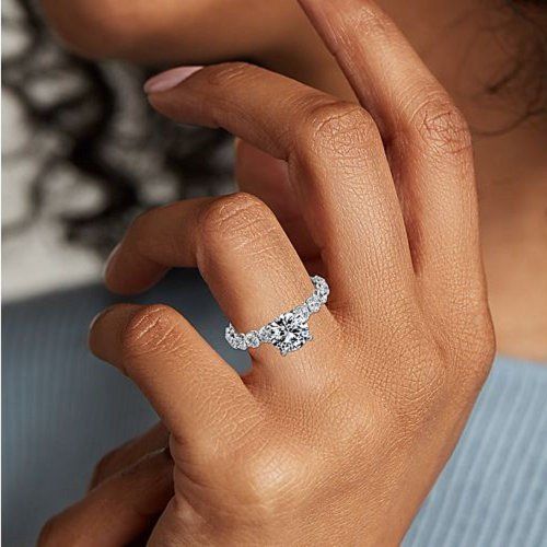 Помолвочное кольцо Нежный цветок, золото 585 и бриллианты - Amorem фото 5 Аmorem