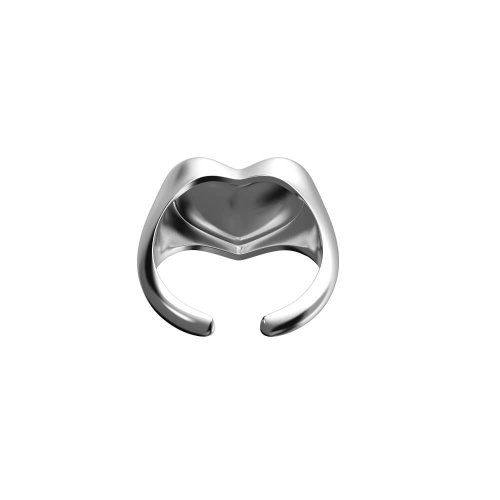 Кольцо-печатка Сердечко, серебро 925 - Amorem фото 1 Аmorem