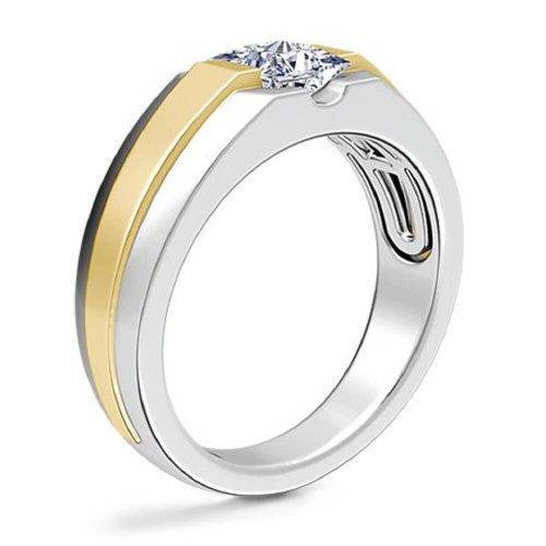 Мужское помолвочное кольцо Мужественность, золото 585 и бриллиант - Amorem фото 3 Аmorem