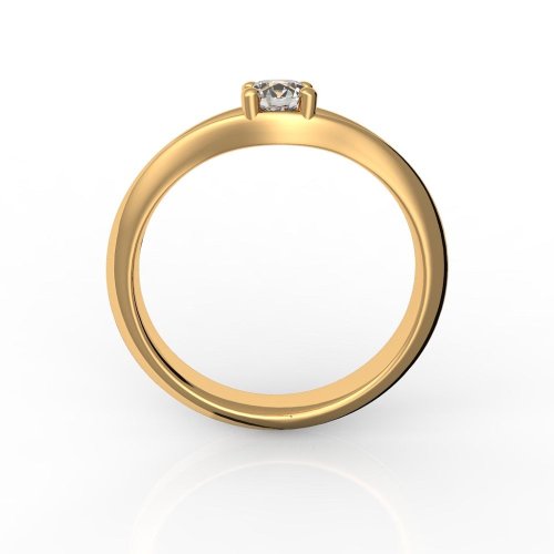 Кольцо помолвочное Любовь с первого взгляда, золото 585 пробы, цена без бриллианта - Amorem фото 4 Аmorem