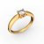 Кольцо помолвочное Классика, золото 585 пробы, цена без бриллианта - Amorem фото 1 Аmorem