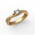Кольцо помолвочное Мгновение, золото 585 пробы, цена без бриллианта - Amorem фото 1 Аmorem
