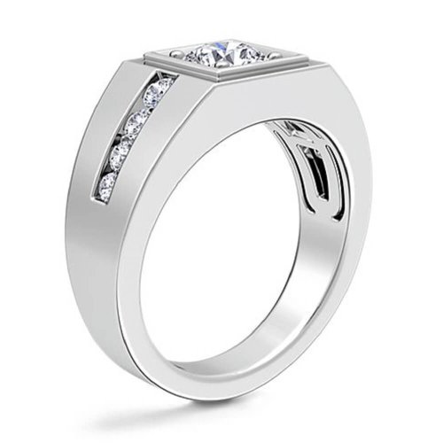 Мужское помолвочное кольцо Солидность, золото 585 и бриллиант - Amorem фото 3 Аmorem