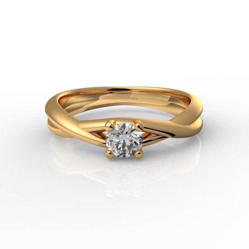 Кольцо помолвочное Мгновение, золото 585 пробы, цена без бриллианта - Amorem фото 3 Аmorem