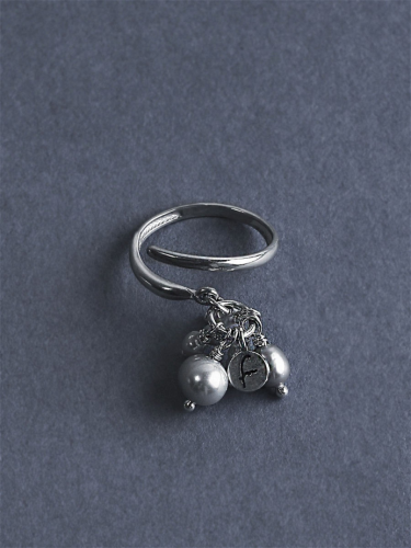 Кольцо-кисточка из серебра с серым жемчугом - Amorem фото 1 Аmorem