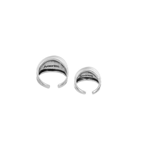 Безразмерные парные кольца Текучесть, серебро 925 - Amorem фото 1 Аmorem