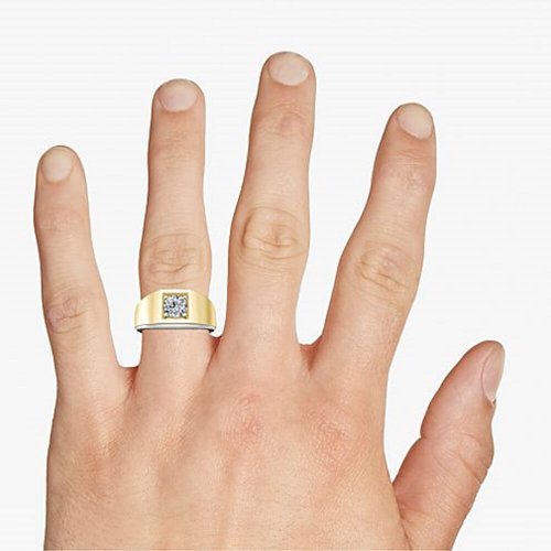 Мужское помолвочное кольцо Предназначение, золото 585 и бриллиант - Amorem фото 4 Аmorem
