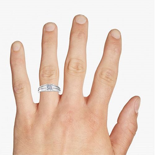Мужское помолвочное кольцо Уверенность, золото 585 и бриллиант - Amorem фото 4 Аmorem