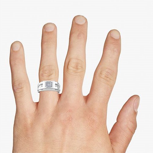 Мужское помолвочное кольцо Решительность, золото 585 и бриллиант - Amorem фото 4 Аmorem