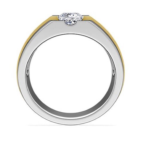 Мужское помолвочное кольцо Мужественность, золото 585 и бриллиант - Amorem фото 2 Аmorem