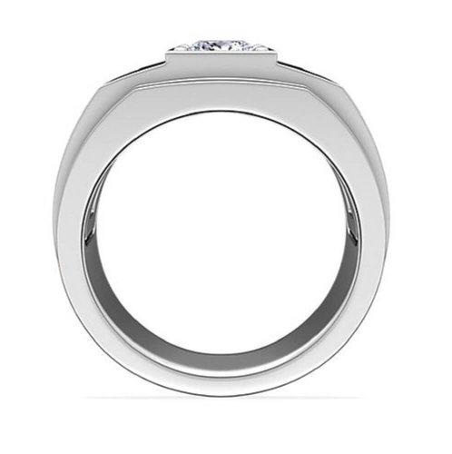 Мужское помолвочное кольцо Решительность, золото 585 и бриллиант - Amorem фото 2 Аmorem