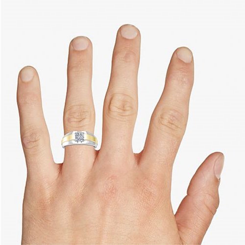 Мужское помолвочное кольцо Мужественность, золото 585 и бриллиант - Amorem фото 4 Аmorem