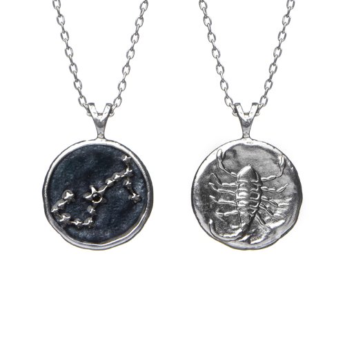 Кулон, Знак зодиака Скорпион на цепочке, серебро 925 - Amorem фото 1 Аmorem