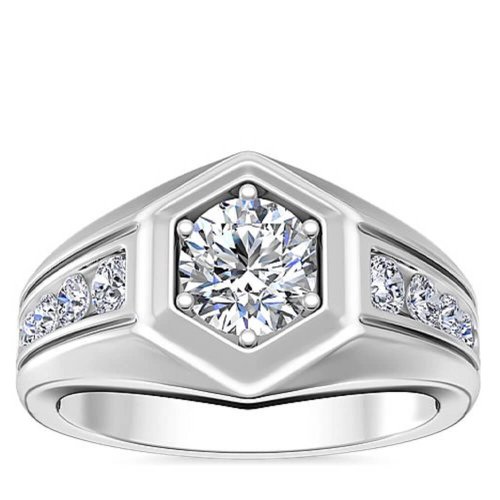 Мужское помолвочное кольцо Степенность, золото 585 и бриллианты - Amorem фото 1 Аmorem