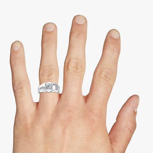 Мужское помолвочное кольцо Ответственность, золото 585 и бриллианты - Amorem фото 4 Аmorem