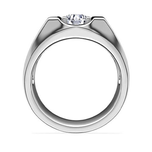 Мужское помолвочное кольцо Ответственность, золото 585 и бриллианты - Amorem фото 2 Аmorem