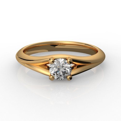 Кольцо помолвочное Любовь с первого взгляда, золото 585 пробы, цена без бриллианта - Amorem фото 5 Аmorem