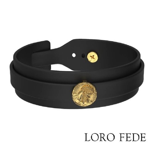 Сет - медальон LORO FEDE Геркулес, золото 585 и браслет из натуральной кожи фото 1 Аmorem