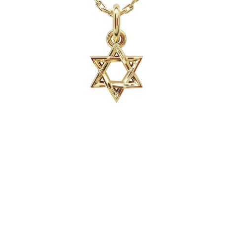 Колье Звезда Давида малая, золото 585 - Amorem фото 1 Аmorem