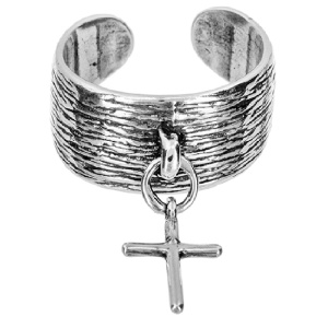 Кольцо Крест, серебро 925