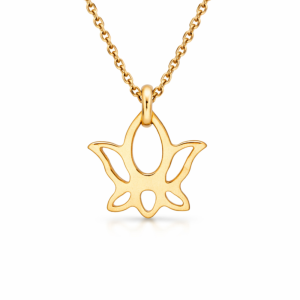 Колье Лотос, золото 585 — символ чистоты и духовности - Amorem