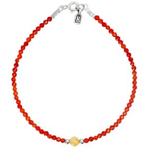 Браслет "Влюбиться" из сердолика, цитрина и серебра 925