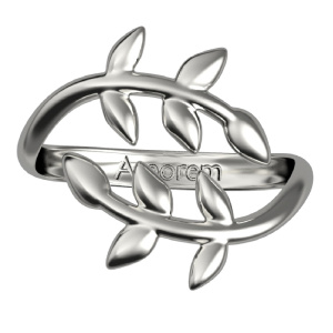 Кольцо Лавровая веточка, серебро 925 - Amorem