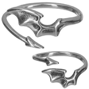 Парные кольца Хвост дракона, серебро 925