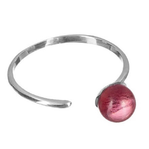 Кольцо Закат, розовый топаз 6 мм, серебро 925