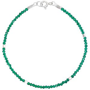 Браслет "Riches" из зелёной шпинели и серебра 925