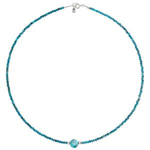Колье "Sky" из апатита и серебра 925