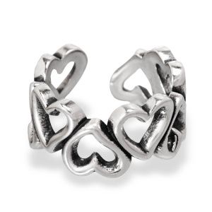 Кольцо Сердечки серебро 925  — символ любви, привязанности и эмоциональной близости - Amorem