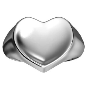 Кольцо-печатка Сердечко, серебро 925 - Amorem