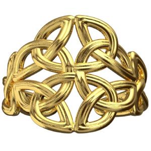 Кольцо Оберег Богородицы, золото 585 - Amorem