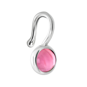 Кафф Нежность, розовый топаз 6 мм, серебро 925