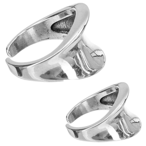 Безразмерные парные кольца Текучесть, серебро 925
