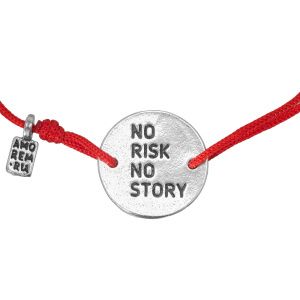 Браслет "No risk, no story", серебро 925 — символ смелости, инициативы и стремления к значимым переменам через преодоление неопределенности 