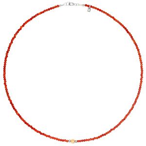 Колье "Влюбиться" из сердолика, цитрина и серебра 925